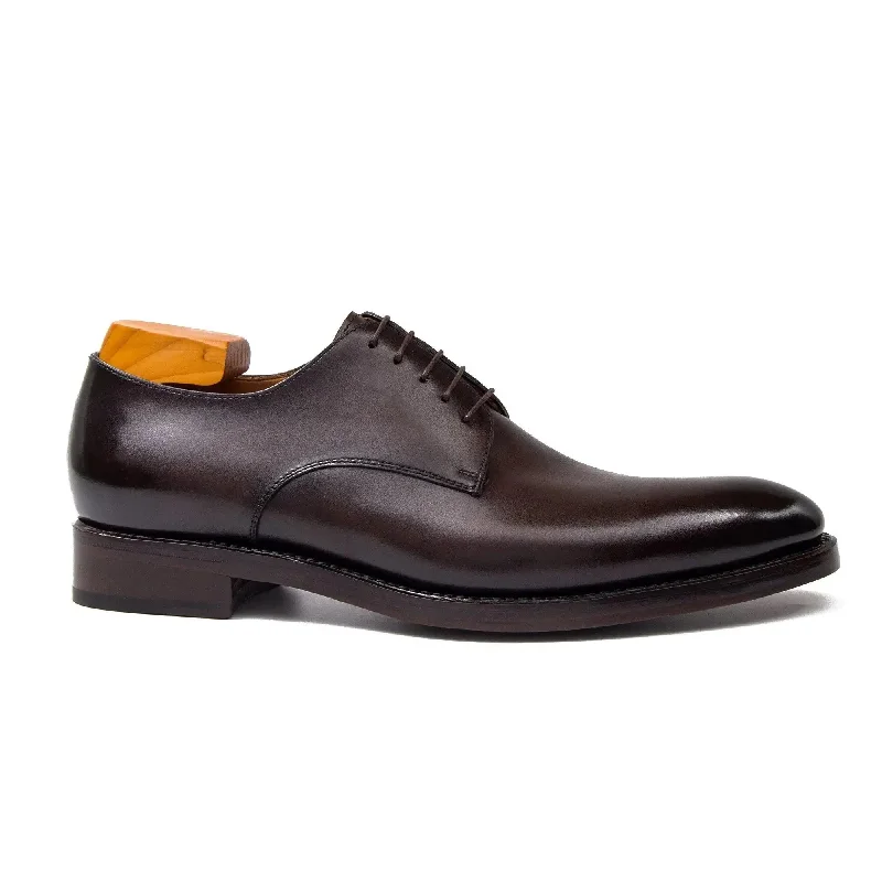 Goodyear Handmade Leather Derby Shoes coffee