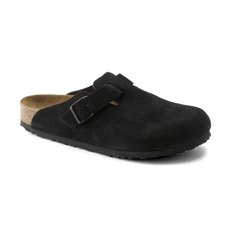 Men's Boston Soft Footbed Black Suede