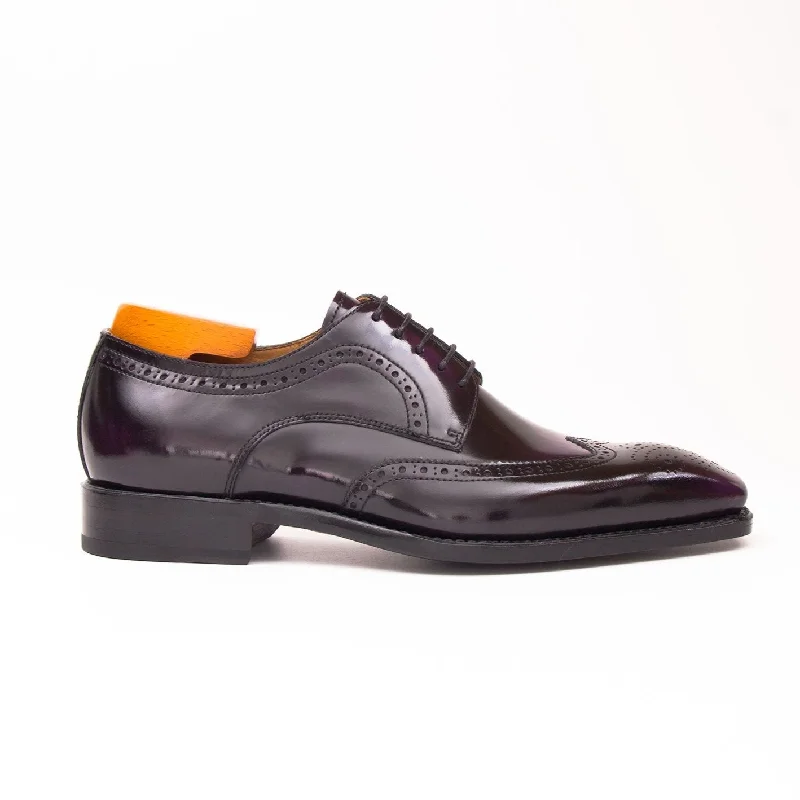 Patent leather goodyear welt dress shoes Purple