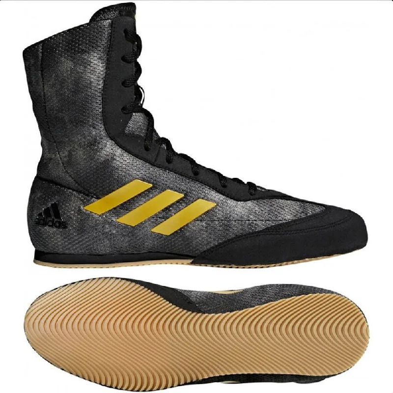 Adidas Box Hog Boxing Shoes Plus Core Black & Gold