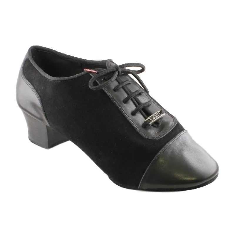 Men's Latin Dance Shoes, Model 463, Black Suede Leather