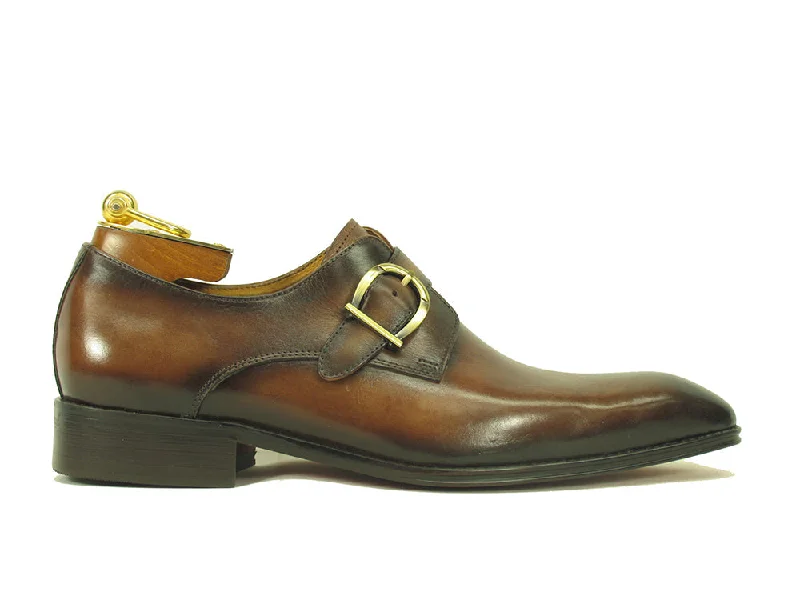 Carrucci Buckle Monk Strap KS503-35 - Chestnut