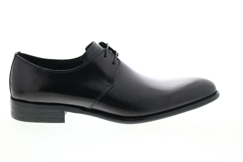 Carrucci KS479-606 Calfskin Lace-up Leather Shoes - Black