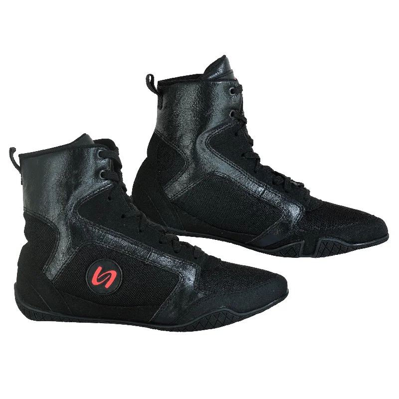 Classic Boxing Shoes All Black - Boxing MMA Training and Fight