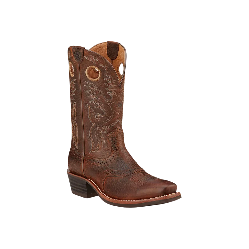 Ariat Men's Heritage Roughstock Western Brown Oiled Boot