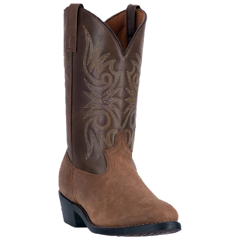 Laredo Mens Paris Cowboy Boots Leather Tan