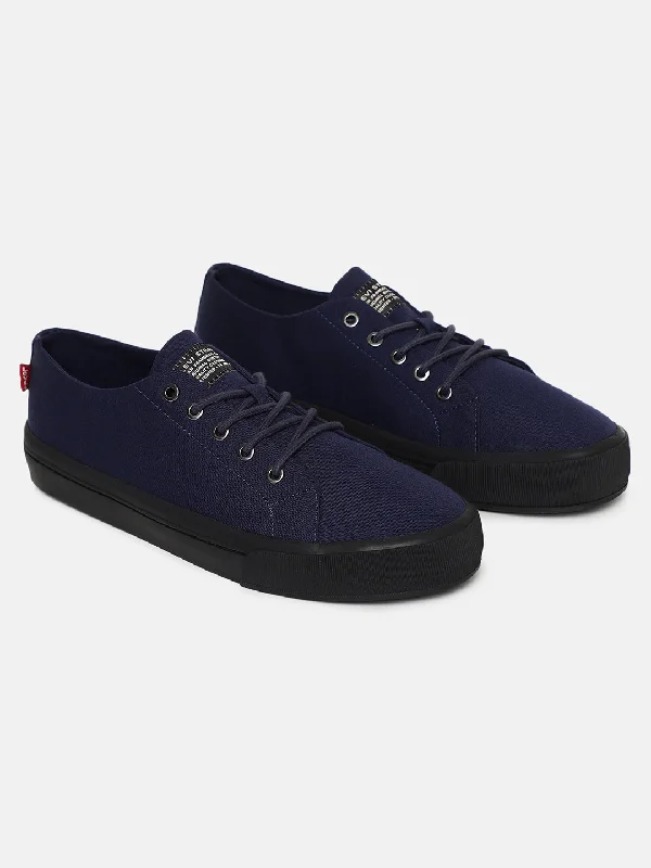 Men's Navy Solid Shoes