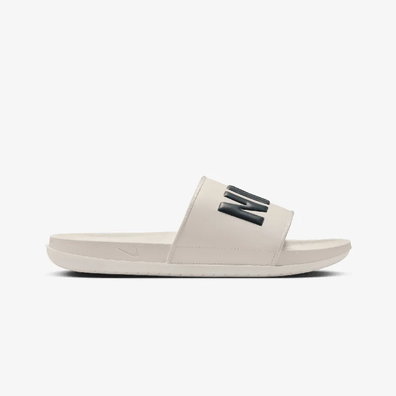 NIKE | OFFCOURT SLIDES { LT OREWOOD BRN/ARMORY NAVY-SAIL