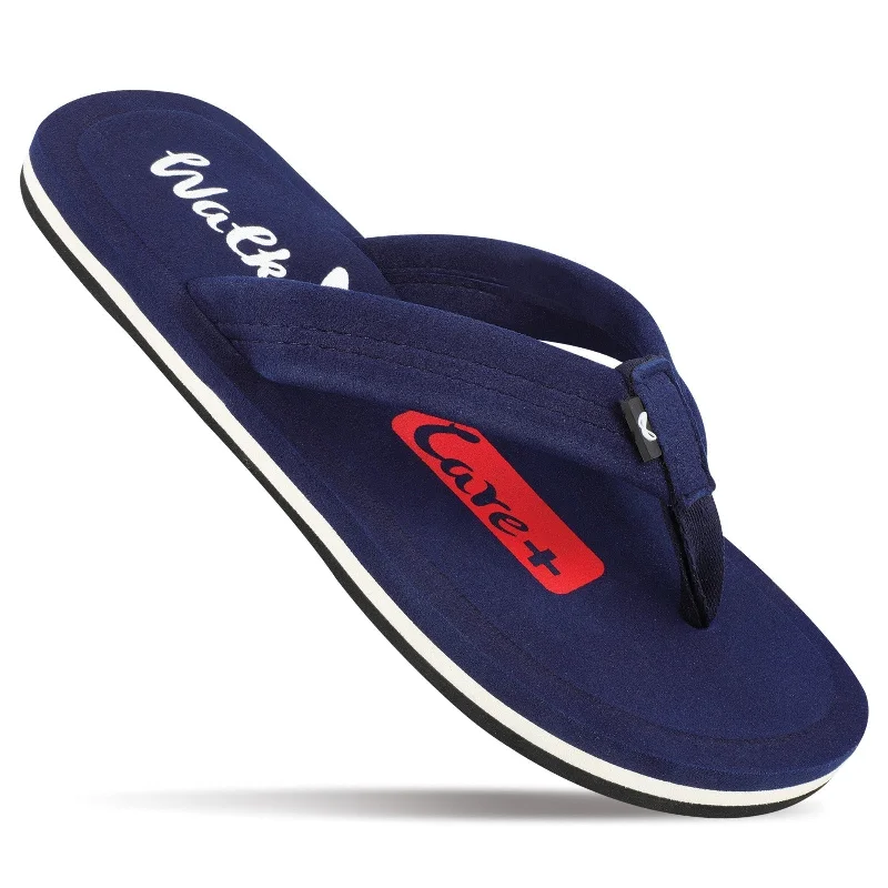 Walkaroo Men Solid Care Plus Flip-Flop  - WH3807 Navy Blue