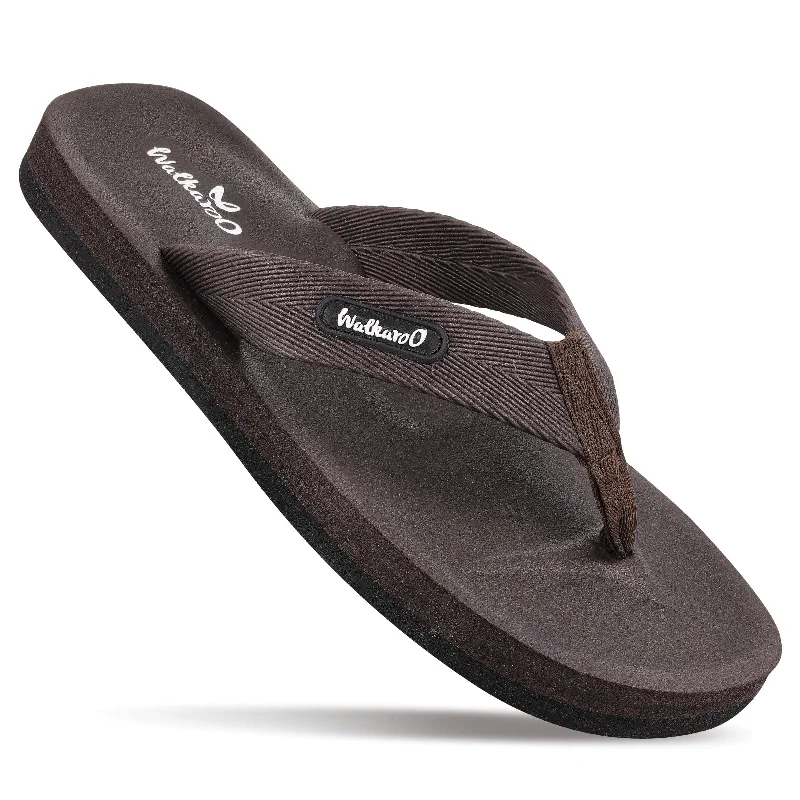 Walkaroo Men's Flip Flop Thong  - WC4228 Brown